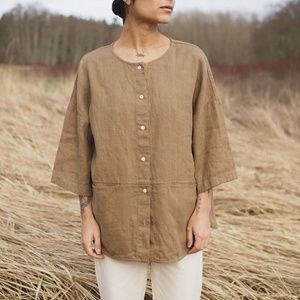 GREY Beaton Linen Utility Shirt